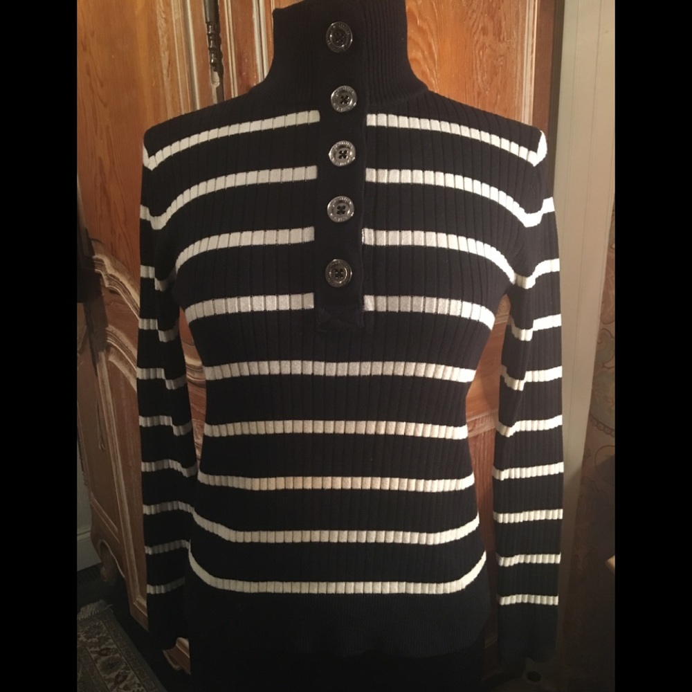 Ralph Lauren striped turtleneck sweater